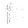 Смеситель для ванны RUSH Victoria VI7135-16 с длинным изливом хром