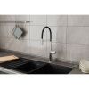 Смеситель для кухни RUSH MS9035-35Black с гибким изливом Черный