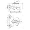 Смеситель для ванны RUSH Denis DN0335-44 с коротким изливом хром