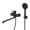 Смеситель для ванны RUSH Nevis NE1735-51black с длинным изливом Черный