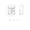 Тумба для ванны напольная Joli 70 tnJOLI70.1D.2Y-01 1 дверь, 2 ящика с раковиной Балтика 70