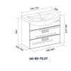 Тумба для ванны подвесная Joli 60.2Y tpJOLI60.2Y-01 2 ящика с раковиной Балтика 60