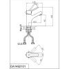 Смеситель для раковины DK Rhein.Dusseldorf DA1492101 хром