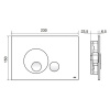 Кнопка механическая двойная Globe пластик, черный Soft touch OLI 152952 (120PLUS/74/EXPERT/QUADRO)