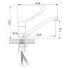 Смеситель для кухни Эверест B49-37 хирургический, длинный излив