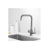 Смеситель для кухни Shevanik S228T с подключением фильтра питьевой воды, оружейная сталь