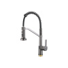 Смеситель для кухни Shevanik S963T гибкий излив, оружейная сталь
