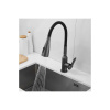 Смеситель для кухни Shevanik S843T-3 с гибким изливом, с лейкой, оружейная сталь