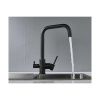 Смеситель для кухни Shevanik S228H с подключением фильтра питьевой воды, черный