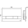 Кнопка механическая OLI двойная Narrow OLIpure пластик, белый 148300/192900 (120PLUS/74/EXPERT/QUADRO)