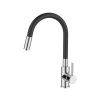 Смеситель для кухни GROSS AQUA 3245609B ColorFlexPlus с гибким изливом чёрный, с подключением к фильтру питьевой воды