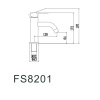 Смеситель Fmark для умывальника FS8201C матовое золото