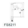 Смеситель Fmark для умывальника FS8211Q графит