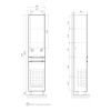 Пенал для ванны напольный EQUIL Corner 40 с корзиной pnCRNR40.KZ-06