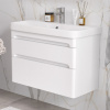 Тумба подвесная EQUIL Nice 80.2Y tpNICE80.2Y-05 Краска 2 ящика с раковиной Nice 9595(80)