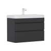 Тумба подвесная Eltoro 80.2Y tpELTR80.2Y-03 Пленка Soft touch 2 ящика с раковиной Nice 80 9595-80