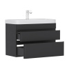 Тумба подвесная Eltoro 80.2Y tpELTR80.2Y-03 Пленка Soft touch 2 ящика с раковиной Nice 80 9595-80