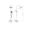 Душевая стойка со смесителем RUSH Thira TR3635-50 хром