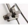 Душевая стойка Fmark FS8145Q со смесителем, лейкой и тропическим душем, графит