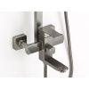 Душевая стойка Fmark FS8145Q со смесителем, лейкой и тропическим душем, графит
