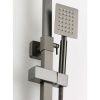 Душевая стойка Fmark FS8145Q со смесителем, лейкой и тропическим душем, графит