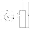 Туалетный ёршик настенный Savol S-005694-1 с настенным держателем, сатин