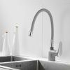 Смеситель для кухни Shevanik S443-9 с гибким изливом, серый