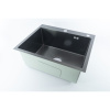 Мойка для кухни врезная Fmark FSC5545Q графит из нержавеющей стали, 55*45 см с сифоном