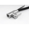 Смеситель для кухни Knotlor StreamLine SS-07 из нержавеющей стали,с гибким черный изливом