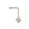 Смеситель для кухни GROSS AQUA GA3121609SS Neosteel с подключением к фильтру питьевой воды