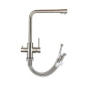 Смеситель для кухни GROSS AQUA GA3121609SS Neosteel с подключением к фильтру питьевой воды