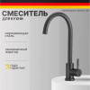 Смеситель для кухни D-Lin H155315-A нержавеющая сталь, черный