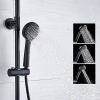 Душевая система со смесителем LEDEME L2422B термостат черный (5)