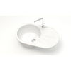Мойка для кухни врезная BERGG Granit Касандра Z110G31 белая из искусственного мрамора, 73*45 см без сифона