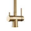 Смеситель для кухни GROSS AQUA 3188611SSMGB Neosteel матовое золото, с подключением к фильтру питьевой воды