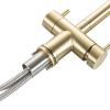 Смеситель для кухни GROSS AQUA 3188611SSMGB Neosteel матовое золото, с подключением к фильтру питьевой воды