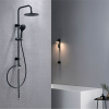 Стойка для душа GROSS AQUA Delta Matt Black GA9007MB с тропическим душем и мыльницей