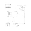 Душевая стойка со смесителем RUSH Thira TR3635-50Grey графит