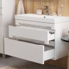 Тумба подвесная EQUIL Corner 80.2Y tpCRNR80.2Y-06 краска 2 ящика с раковиной Lake 9696-80
