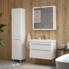 Тумба подвесная EQUIL Corner 80.2Y tpCRNR80.2Y-06 краска 2 ящика с раковиной Lake 9696-80