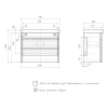 Тумба для ванны подвесная EQUIL Soldi Sf 70.2Y tpSOLDI70.2Y-04 с раковиной Nice 70 9595-70