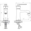 Смеситель для раковины RUSH Flores FLG0835-1, золото