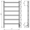 Полотенцесушитель электрический 75 Вт Laura GR-131 400x700 П6 grey R