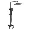 Душевая система с изливом BELZ B24533-7 верхний душ, лейка, черный