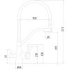 Смеситель для кухонной мойки Fmark FS0662-L04 под фильтр питьевой воды с гибким серым изливом