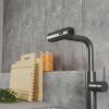 Смеситель для кухни RUSH Tinos TI3732-18Grey графит, с выдвижной лейкой, поворотным аэратором, 4 режима