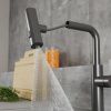Смеситель для кухни RUSH Tinos TI3732-18Grey графит, с выдвижной лейкой, поворотным аэратором, 4 режима