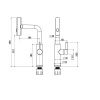 Смеситель для кухни RUSH Tinos TI3732-18Grey графит, с выдвижной лейкой, поворотным аэратором, 4 режима