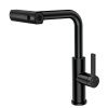 Смеситель для кухни RUSH Tinos TI3732-18Black черный, с выдвижной лейкой, поворотным аэратором, 4 режима