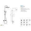 Душевая система с изливом BELZ B24715 верхний душ, лейка, хром, Душевые системы с изливом, , BELZ